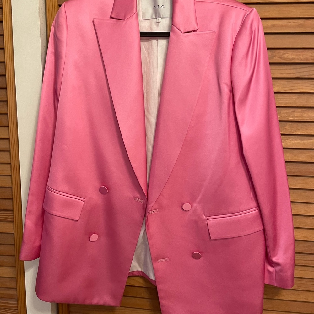 A.L.C. Vibrant Pink Satin Jacket
